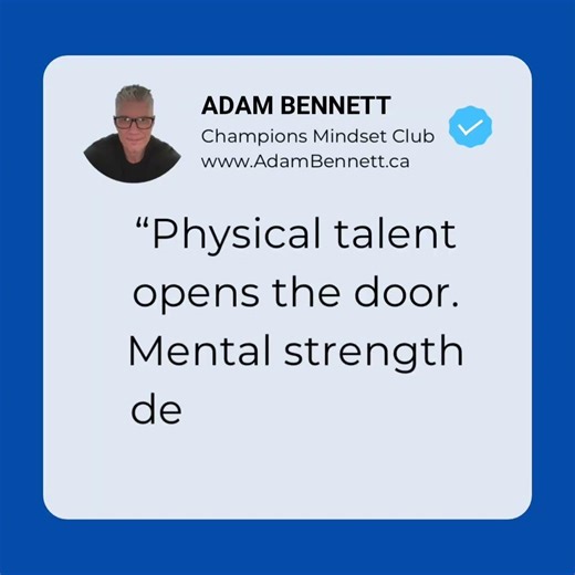 NHL MINDSET COACH ADAM BENNETT