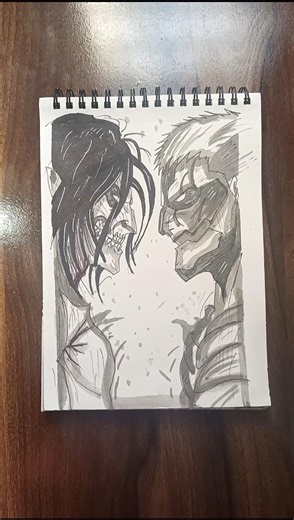 how to draw the Eren titan VS Armored titan#attackontitan #art 😈