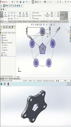 SolidWorks Tutorial: Practice Problem 3.6 #solidworks #CAD #cadsoftwaretutorial #solidworkstutorials