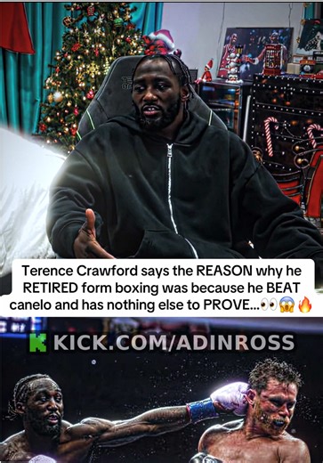 Terence Crawford says the REASON why he RETIRED form boxing was because he BEAT canelo and has nothing else to PROVE…👀😱🔥#fyp #adinross #caneloalvarez #terencecrawford