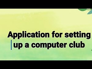 Application for setting up a computer club