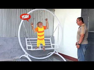 SU excitedly cheered and shouted with joy on swing that Mr. Nam DIY gift