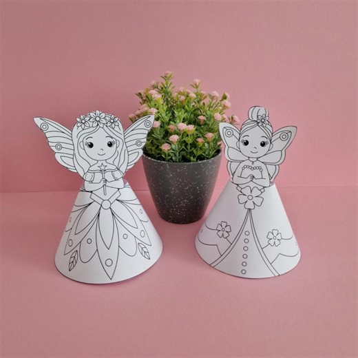 Fairy Paper Dolls Craft Printable for Kids | Cut, Color, and Assemble Activity | A4 PDF Instant Download | DIY Projects - Etsy
