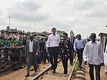 Jeremy Hunt visits the Kibera slum in western Nairobi