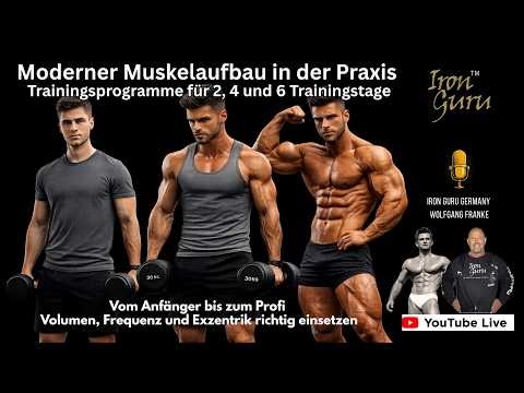 Moderner Muskelaufbau – Trainingsprogramme für 2, 4 und 6 Tage Iron Guru Germany Wolfgang Franke