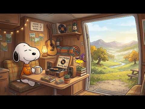 Peaceful Morning with Snoopy ☕ Smooth Jazz Music for Reading, Coffee & Relaxation