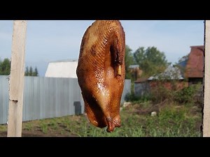 Как правильно коптить. Гусь горячего копчения.Солим + Коптим