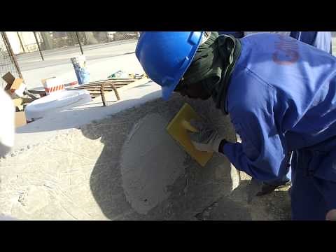 Fosroc Nitomortar PE Sample Mix and Mockup Application