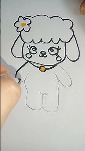 How to Draw a Cute Soft Lamb 🐑 | Easy Kawaii Art Tutorial