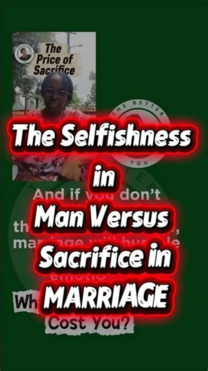 The Selfishness in Man vs Sacrifice in Marriage. #ytshorts #shorts #viralshorts #relationshipcoach