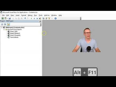alt+F11 shortcut to open the Visual Basic Editor (VBA)