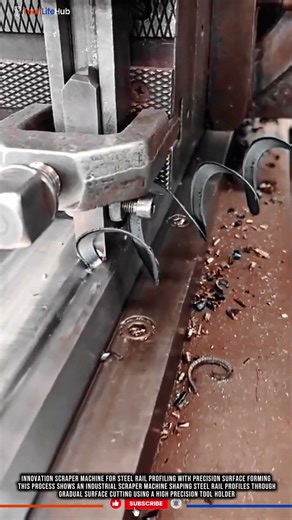 Innovation Scraper Machine for Steel Rail Profiling with Precision Surface Forming #tech