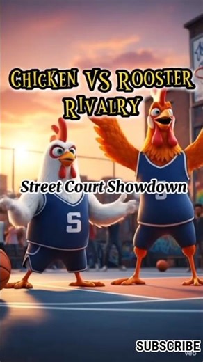 Chicken VS Rooster Rivalry| Street Court Showdown| Crazy Chicken Universe| Chicken Comedy | Funny AI