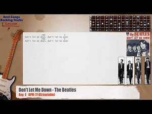 🎸 Don't Let Me Down - The Beatles Guitar Backing Track with chords and lyrics