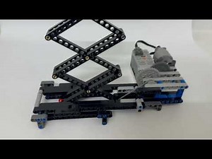 Scissor lift using pulley mechanism Lego Technic
