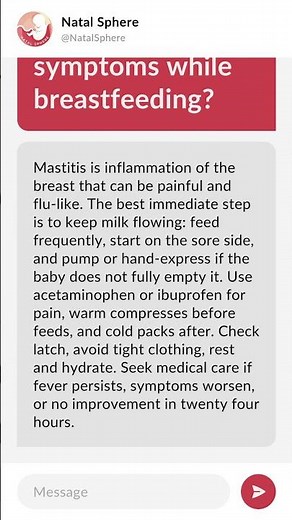 How can you treat or relieve mastitis symptoms while breastfeeding?