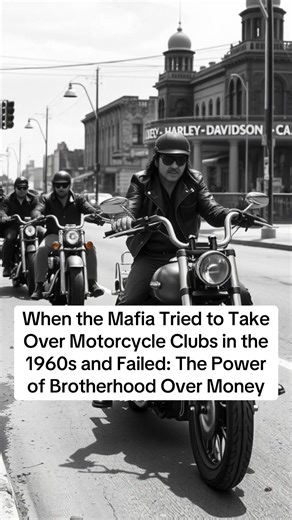 When the Mafia Tried to Take Over Motorcycle Clubs in the 1960s and Failed: The Power of Brotherhood Over Money Mafia motorcycle clubs, 1960s organized crime, Mafia tried to control bikers, biker independence, motorcycle club loyalty, brotherhood vs mafia, biker code of honor, organized crime and bikers, MC loyalty, bikers refused mafia, motorcycle club history, biker culture, American biker culture #MafiaHistory #BikerLoyalty #BrotherhoodOverMoney #OrganizedCrime #BikerIndependence