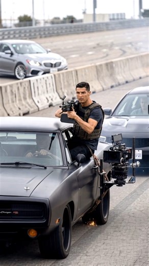 cristiano Ronaldo behind the scenes of Fast & furious 11 Filming (AI) #behindthescenes