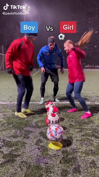 Boy vs Girl Soccer Reaction Drill