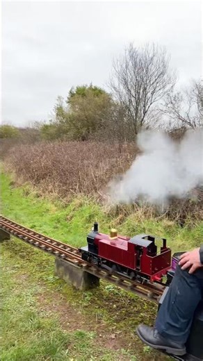 STRIKING RED! Watch this Simplex steam train in action 🚂✨ #MiniatureRailway