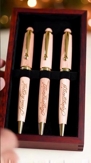 🎁 Elegant Personalized Wood Pen Set ✒️ | Perfect Gift for Him or Her 💕