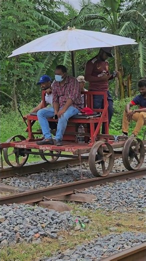 Railway Hand-Pushed Inspection Trolley | #train #railtrack #railway #trolly #bangladeshrailway