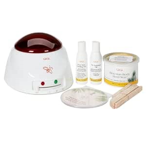 Gigi Brazilian Waxing Kit for Women - Hair Removal Wax Kit with Wax Warmer, Hard Wax, Pre & Post Wax Care, & Applicator Sticks - Ideal for Bikini & Intimate Areas