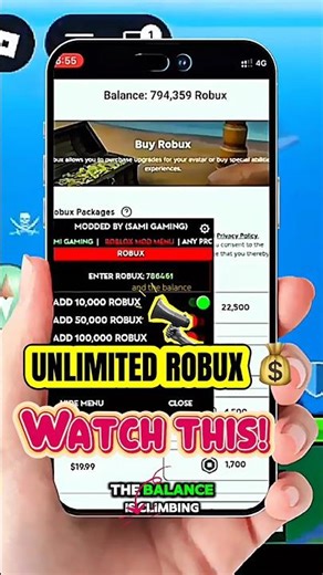 How To Get UNLIMITED ROBUX With ROBLOX MOD MENU APK V2.713.912 ANDROID & iOS|NEW UPDATE 2026?#short