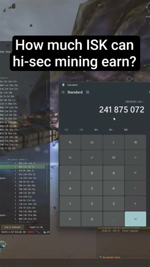 How much ISK can hi-sec mining earn? #eveonline #shorts #eve