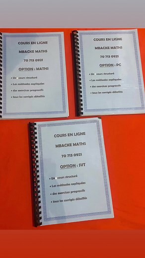 #cours en ligne #Mbacke #Maths