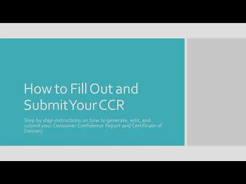 Consumer Confidence Report Instructional Video