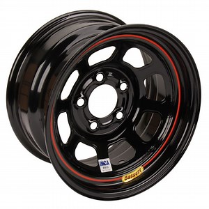 Bassett D-Hole IMCA Approved Black 15" Wheel Non-Beadlock 15x8, 5 on 5