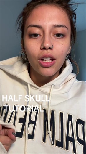 Half Skull Makeup Tutorial for Halloween