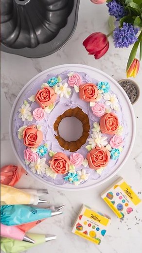 Whimsical Recipe: From Scratch Lavender Vanilla Fluted Tube Cake