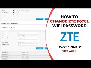 ZTE Wifi Password Change