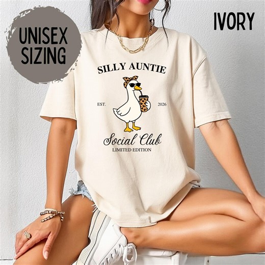 Auntie Shirt Aunt Shirt Silly Goose Custom Auntie Shirt New Aunt Gift Pregnancy Announcement Funny Gift for Aunt Pregnancy Reveal - Etsy