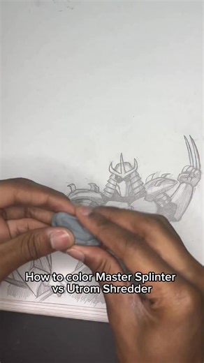 AshyArtz on Instagram: "Master Splinter vs Utrom Shredder coloring… #fypシ゚viralシfypシ゚ #tmnt #shredder #mastersplinter #art"