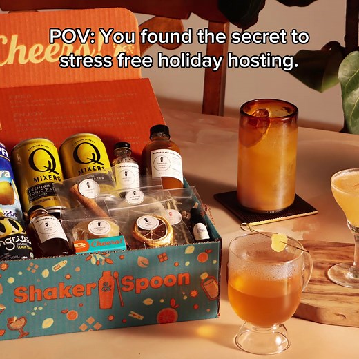 🍹 The perfect cocktail subscription is HERE! Embark on a delicious craft cocktail experience with Shaker & Spoon—a monthly subscription box delivering curated cocktails by world-class bartenders to your doorstep. 🥂 What's inside? Each box is built around one spirit, showcasing various styles of cocktail-making. The recipe cards (and how-to videos) guide you through mixing and garnishing the cocktails, step by step. Just follow our instructions, and you’ll create bar-quality drinks for yourself
