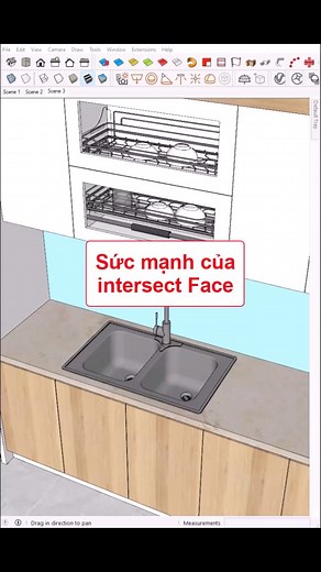 Sức mạnh của intersect Face #sketchup #su84 SU84 Sketchup Việt Nam | Tran Nam