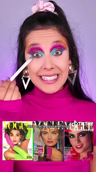 y vos? te maquillas para entrenar?🏋🏻‍♀️💄👀 soy fan del makeup de los 80s💋 #80s #80smakeup #80sfashion