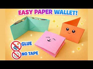 DIY No Glue No Tape Paper Wallet 👝| Easy DIY Paper Wallet💡 | super earsy
