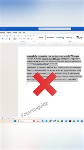 How to Clear Formatting from Text in MS Word | Remove All Text Formatting in One Click #shortvideo