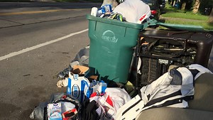 Leaving junk on curb for days makes street look trashy