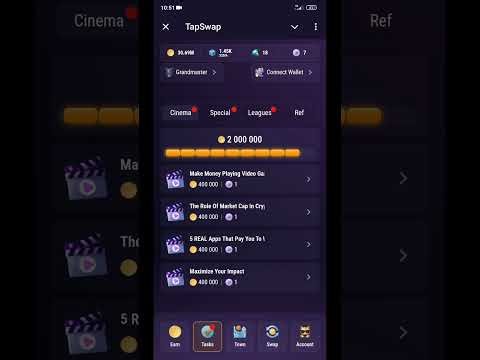 TapSwap 7 Best Cash Back Apps Video Code Today | Make Money Playing Video Games Code TapSwap