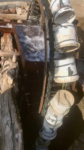 A thousands-year-old water well that people used to pull on oxen to draw water for drinking#viral