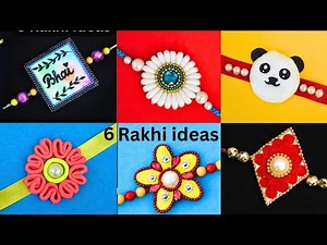6 DIY Easy & Cute Rakhi Making Ideas with easily available materials/How to make Rakhi at home