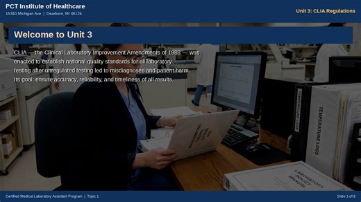 Topic1_Unit03_CLIA_Regulations