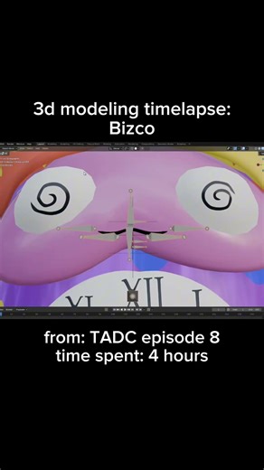 Bizco modeling timelapse #blender3d #blender #3d #model #3dmodeling #tadc #digitalcircus
