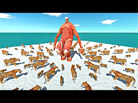 Can Tigers Destroy Colossal Titan? - Animal Revolt Battle Simulator