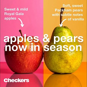 185 reactions · 4 comments | Winter fruit doesn't have to be boring! Say hello to fresh, crisp, juicy apples and pears that are packed with flavour and waiting to wow you. Delicious and versatile, we've got a wide range available in-store and on Checkers Sixty60 now  T&Cs apply. | Checkers | Facebook